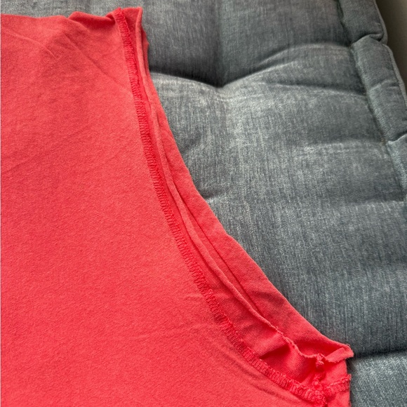 Free People Vibrant Coral Ruffle Tunic - Picture 7 of 8